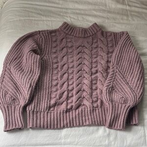 A New Day Cozy Cable Knit Sweater - Pink